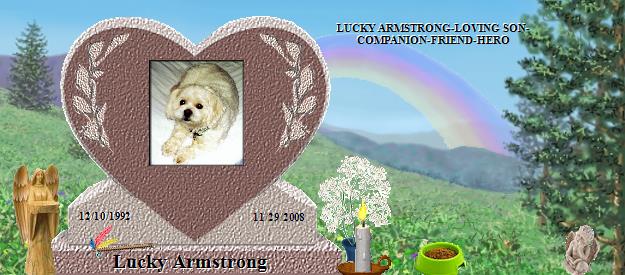 Lucky Armstrong's Rainbow Bridge Pet Loss Memorial Residency Image