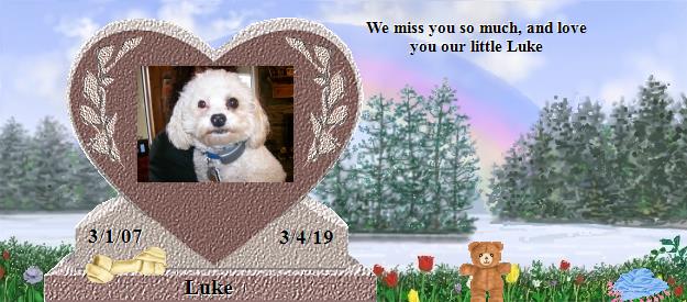 Luke's Rainbow Bridge Pet Loss Memorial Residency Image