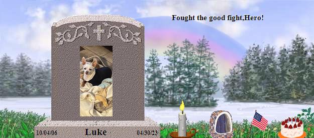 Luke's Rainbow Bridge Pet Loss Memorial Residency Image