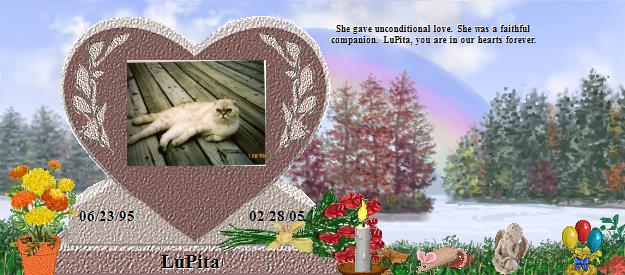 LuPita's Rainbow Bridge Pet Loss Memorial Residency Image