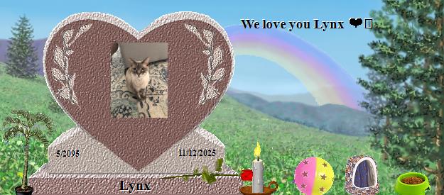 Lynx's Rainbow Bridge Pet Loss Memorial Residency Image