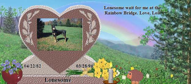 Lonesome's Rainbow Bridge Pet Loss Memorial Residency Image