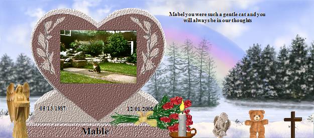 Mable's Rainbow Bridge Pet Loss Memorial Residency Image