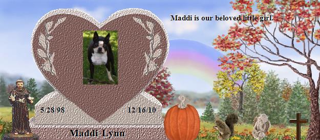 Maddi-Lynn's Rainbow Bridge Pet Loss Memorial Residency Image