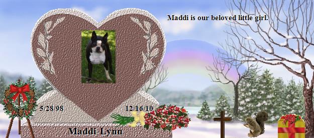 Maddi-Lynn's Rainbow Bridge Pet Loss Memorial Residency Image