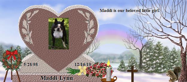 Maddi-Lynn's Rainbow Bridge Pet Loss Memorial Residency Image