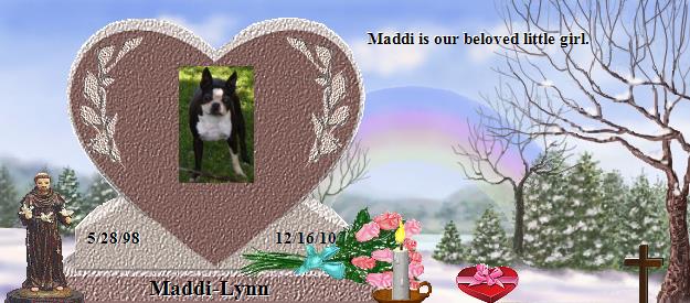Maddi-Lynn's Rainbow Bridge Pet Loss Memorial Residency Image