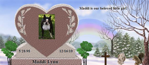 Maddi-Lynn's Rainbow Bridge Pet Loss Memorial Residency Image