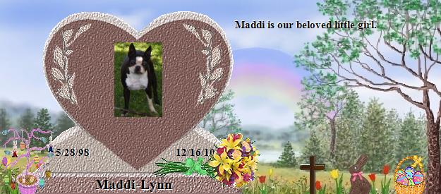 Maddi-Lynn's Rainbow Bridge Pet Loss Memorial Residency Image