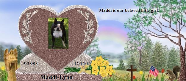Maddi-Lynn's Rainbow Bridge Pet Loss Memorial Residency Image