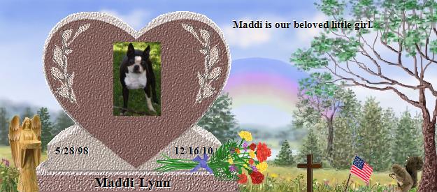 Maddi-Lynn's Rainbow Bridge Pet Loss Memorial Residency Image