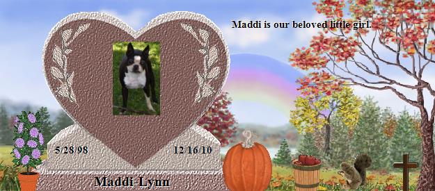 Maddi-Lynn's Rainbow Bridge Pet Loss Memorial Residency Image