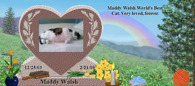 Maddy Walsh's Rainbow Bridge Pet Loss Memorial Residency Image