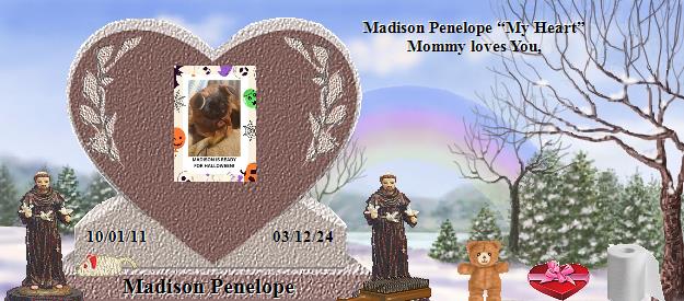 Madison Penelope's Rainbow Bridge Pet Loss Memorial Residency Image