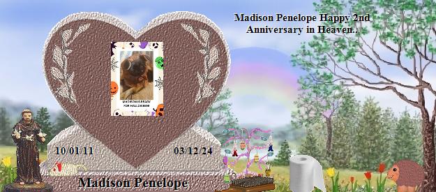 Madison Penelope's Rainbow Bridge Pet Loss Memorial Residency Image