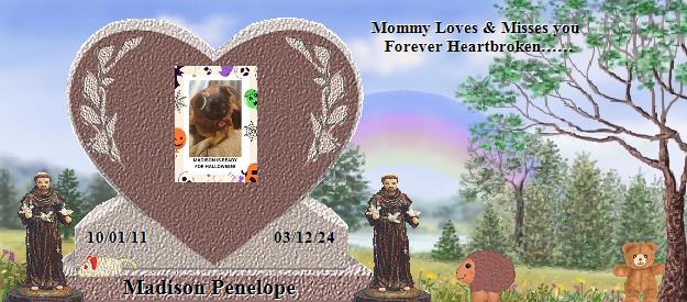 Madison Penelope's Rainbow Bridge Pet Loss Memorial Residency Image