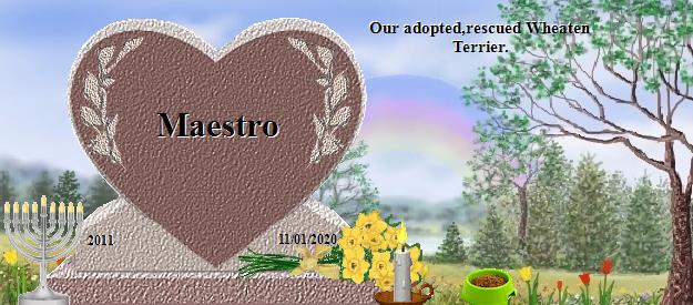 Maestro's Rainbow Bridge Pet Loss Memorial Residency Image