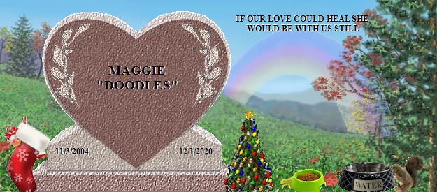 MAGGIE  "DOODLES"'s Rainbow Bridge Pet Loss Memorial Residency Image