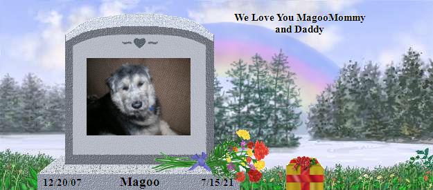 Magoo's Rainbow Bridge Pet Loss Memorial Residency Image