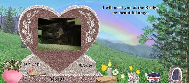 Maizy's Rainbow Bridge Pet Loss Memorial Residency Image