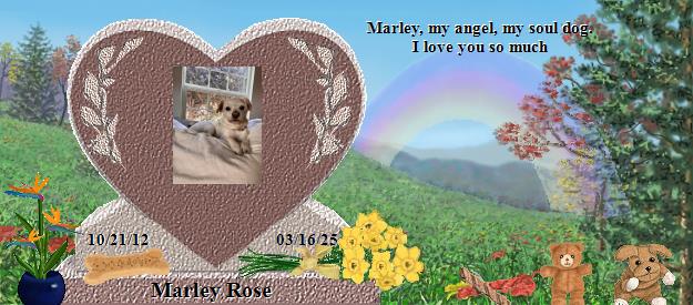 Marley Rose's Rainbow Bridge Pet Loss Memorial Residency Image