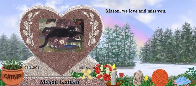 Mason Kamen's Rainbow Bridge Pet Loss Memorial Residency Image