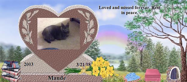 Maude's Rainbow Bridge Pet Loss Memorial Residency Image
