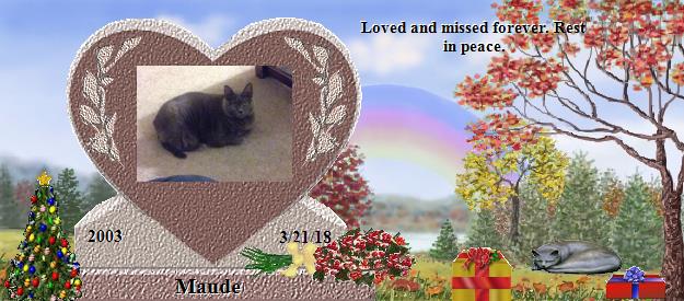 Maude's Rainbow Bridge Pet Loss Memorial Residency Image