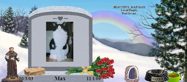 Max's Rainbow Bridge Pet Loss Memorial Residency Image