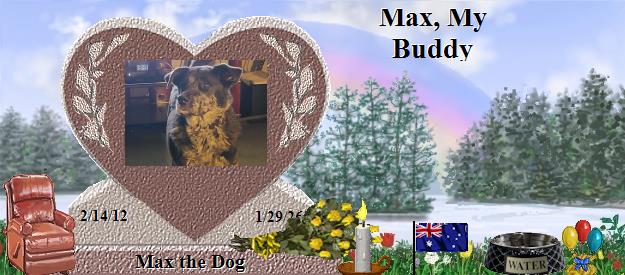 Max the Dog's Rainbow Bridge Pet Loss Memorial Residency Image