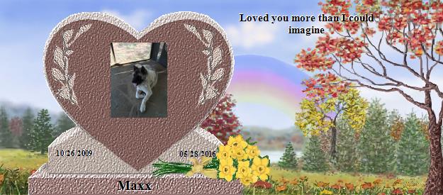 Maxx's Rainbow Bridge Pet Loss Memorial Residency Image