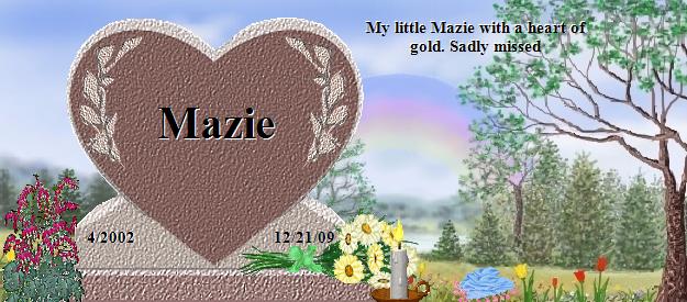 Mazie's Rainbow Bridge Pet Loss Memorial Residency Image