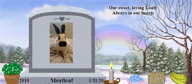 Meatloaf's Rainbow Bridge Pet Loss Memorial Residency Image