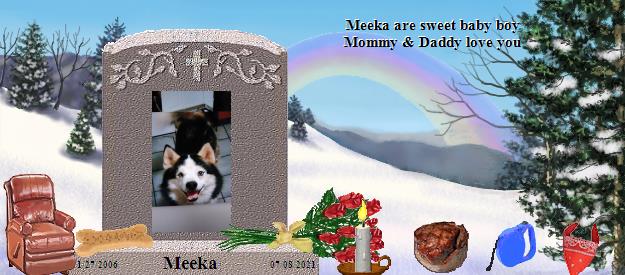 Meeka's Rainbow Bridge Pet Loss Memorial Residency Image