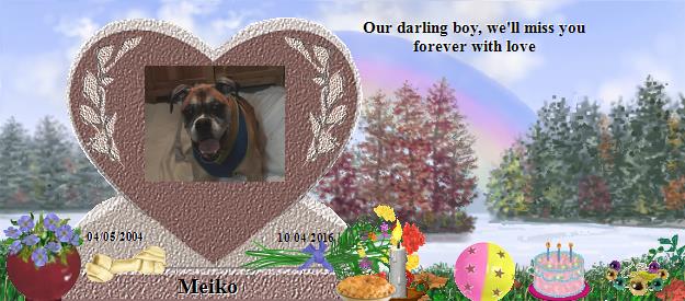 Meiko's Rainbow Bridge Pet Loss Memorial Residency Image