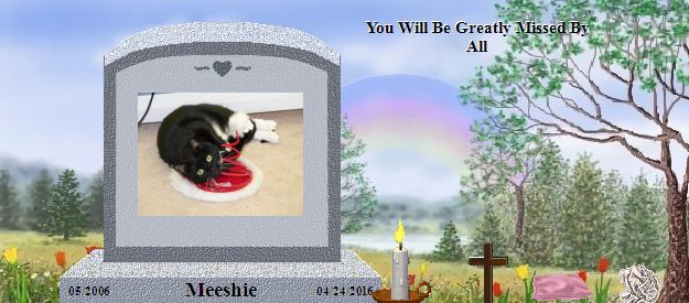 Meeshie's Rainbow Bridge Pet Loss Memorial Residency Image