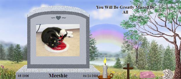 Meeshie's Rainbow Bridge Pet Loss Memorial Residency Image