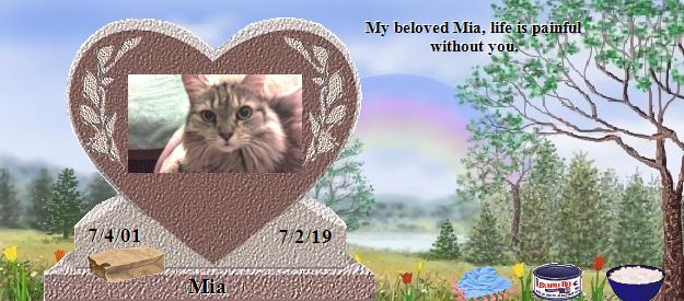 Mia's Rainbow Bridge Pet Loss Memorial Residency Image