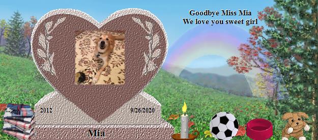 Mia's Rainbow Bridge Pet Loss Memorial Residency Image