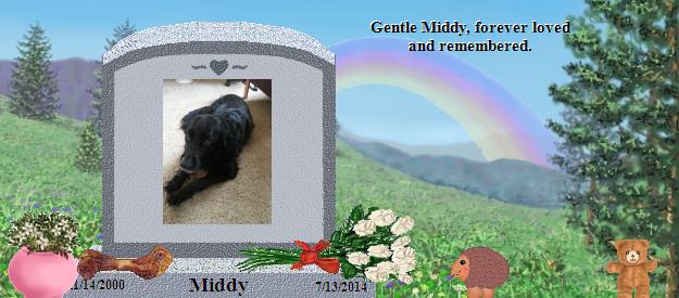 Middy's Rainbow Bridge Pet Loss Memorial Residency Image