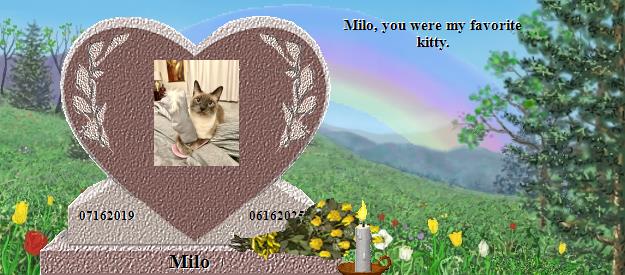 Milo's Rainbow Bridge Pet Loss Memorial Residency Image
