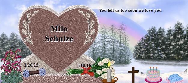 Milo Schulze's Rainbow Bridge Pet Loss Memorial Residency Image