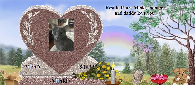 Minki's Rainbow Bridge Pet Loss Memorial Residency Image