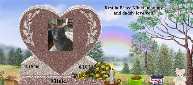 Minki's Rainbow Bridge Pet Loss Memorial Residency Image