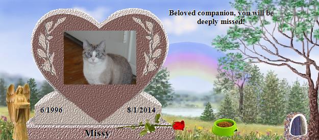 Missy's Rainbow Bridge Pet Loss Memorial Residency Image