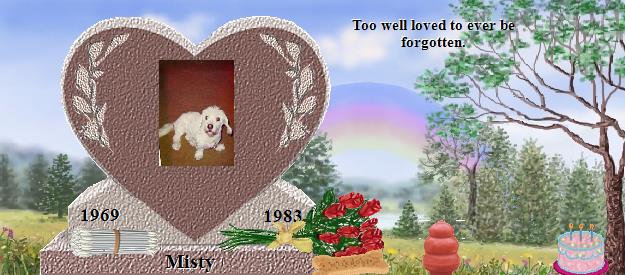 Misty's Rainbow Bridge Pet Loss Memorial Residency Image