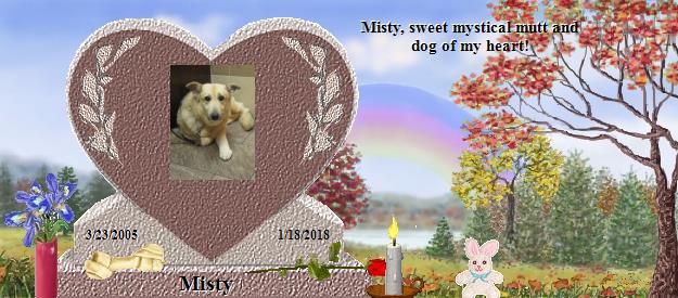 Misty's Rainbow Bridge Pet Loss Memorial Residency Image