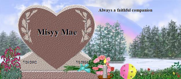 Misyy Mae's Rainbow Bridge Pet Loss Memorial Residency Image
