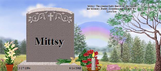 Mittsy's Rainbow Bridge Pet Loss Memorial Residency Image