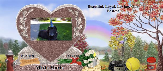 Mixie Marie's Rainbow Bridge Pet Loss Memorial Residency Image